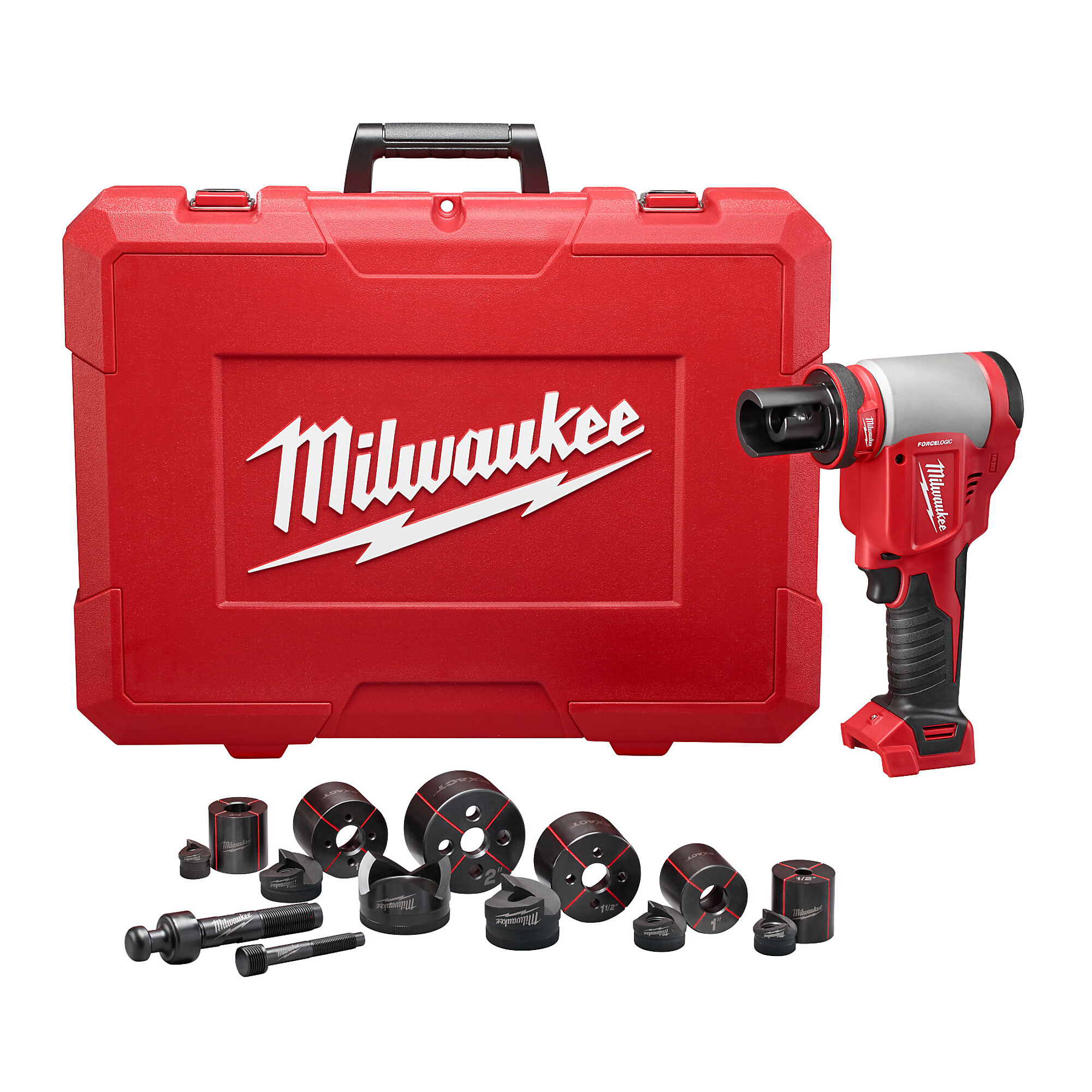 Milwaukee M18™ FORCE LOGIC™ 10 Ton Knockout Tool 1/2" to 2", Model# 2676-02
